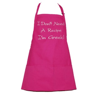 Greek Apron, Do Not Need Recipe, Funny Chef BBQ Grilling, Custom Gift For Mom, Dad, Friend, Boss, Dad, Swiss, Russian, Cotton Gift, AGFT 617