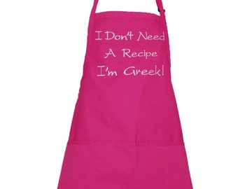 Greek Apron, Do Not Need Recipe, Funny Chef BBQ Grilling, Custom Gift For Mom, Dad, Friend, Boss, Dad, Swiss, Russian, Cotton Gift, AGFT 617