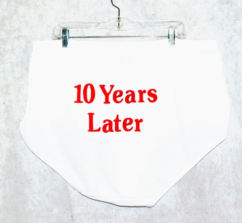 Granny Panties, 10 Years Later, Gag Gift Exchange, Anniversary Wedding, Bridal Lingerie Shower, Bachelorette Party, Ships Today,  AGFT 056 