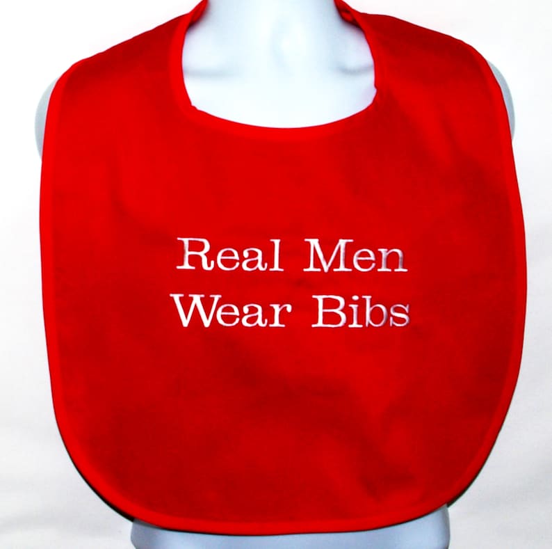 Funny Adult Bib Real Men Wear Bibs Custom Birthday Etsy