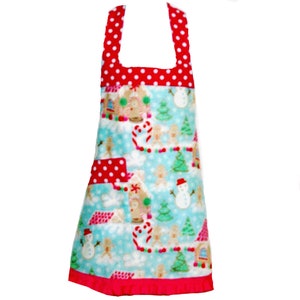 Girl Christmas Apron, Matching Aprons, Christmas, Gingerbread House Customize Birthday Gift, Personalize With Name, Daughter AGFT 1229 image 4