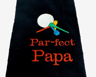 Papa Golf Towel, Parfect Papa Golf Towel, Cotton Gift, SALE