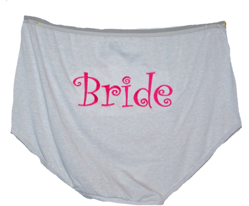 Bride Granny Panties, Extra Large Size, Funny Gag Prank Gift, Bridesmaid Wedding Shower Bridal Panty Line, Bachelorette Pary Gift,  AGFT 053 