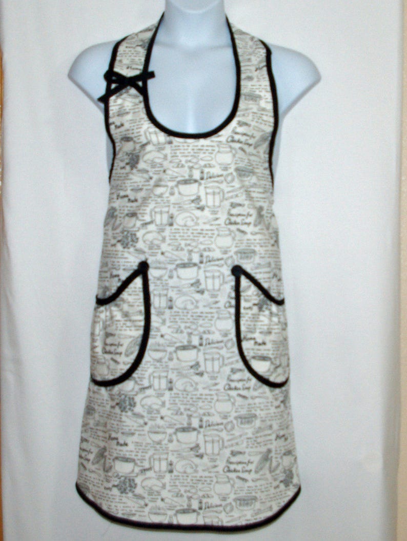 Ships TODAY AGFT 512 Chef Cook Plus Size Custom Birthday Personalize With Name Black White Retro Style Soup Apron Chicken Recipe
