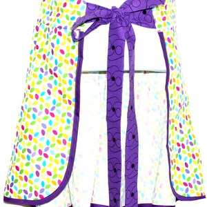 Purple Apron, Ladies Custom Personalize Birthday Gift With Name, Wife, Sister, Girlfriend, Pocket, Twirly Skirt Style, Ships TODAY, AGFT 328 image 2