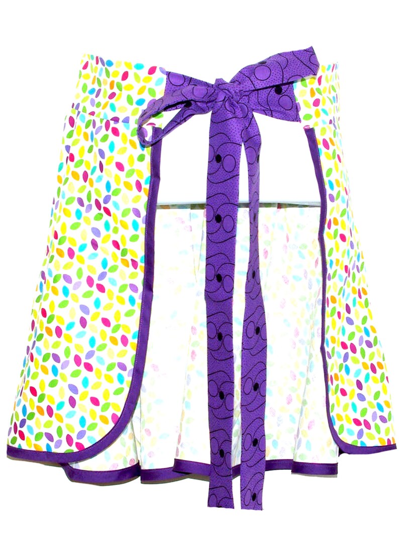 Purple Apron, Ladies Custom Personalize Birthday Gift With Name, Wife, Sister, Girlfriend, Pocket, Twirly Skirt Style, Ships TODAY, AGFT 328 image 2