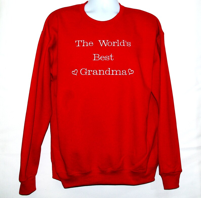 Grandma Sweatshirt Worlds Best Grannie Gaga Gommy Poppy Etsy