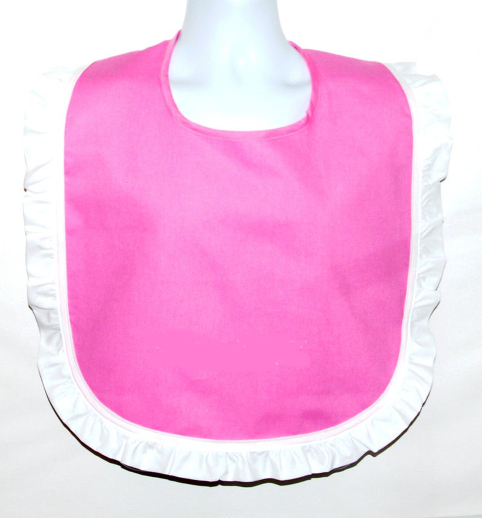 Pink Ruffle Bib Adult Bib With Ruffle, Gag Gift Exchange, Custom Personalized Monogram ...