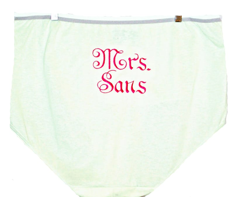 Granny Panties, Embroidered Bride, Big Gag Gift Exchange, Mrs. Bridal Shower Gift, Wedding Night, Monogram Panties, Ships Today AGFT 051 