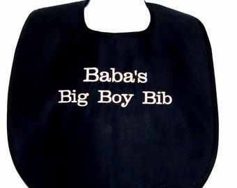 Big Boy Bib, Funny Adult Bib, Custom Personalized Birthday Gag Gift, Clothing Protector, For Man, Friend, Husband, With Name, AGFT 1290