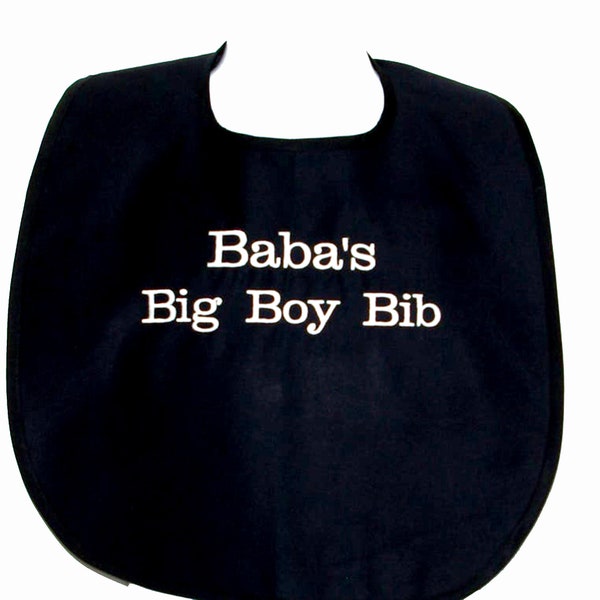 Big Boy Bib, Funny Adult Bib, Custom Personalized Birthday Gag Gift, Clothing Protector, For Man, Friend, Husband, With Name, AGFT 1290