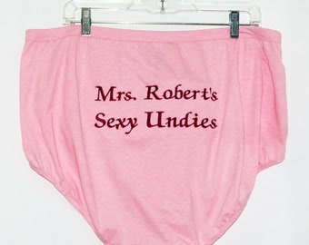 Granny Panties, Sexy Bachelorette Party Funny Gag Gift, Personalized With Name, Extra Large, Lingerie Wedding Shower, Bridesmaid,  AGFT 1221