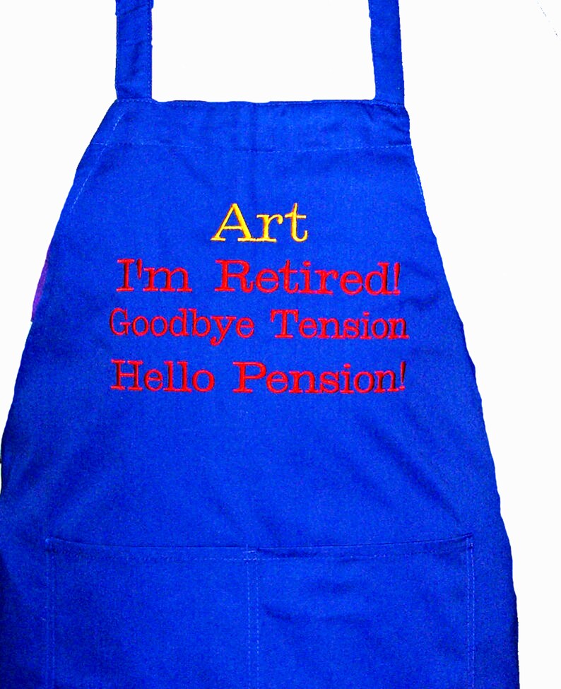 Retired Chef Apron Humorous Funny Retirement Party Gift Etsy