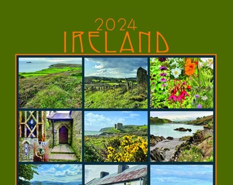 2024 Ireland Calendar, Irish, Ancestry, Tourist, Travel, New Year, Holidays, Fine Art Photography, Margaret Dukeman, Fine Art, Gaelic