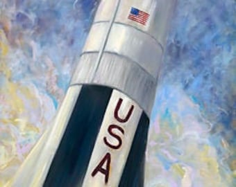 Saturn V Rocket, Apollo 11, NASA, 50th Anniversary of Moon Landing, Space, Mars,  Aerospace, Man Cave, Gravity, Planets, American Flag, USA