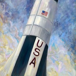 Saturn V Rocket, Apollo 11, NASA, 50th Anniversary of Moon Landing, Space, Mars, Aerospace, Man Cave, Gravity, Planets, American Flag, USA image 1