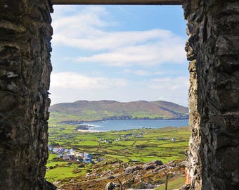 Ireland, Irish Miners, Cornish Man Engine, Beara Peninsula, Butte, Allihies, Copper, Patchwork, Mountain, Landscape, Window, County Cork