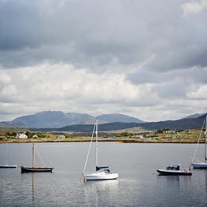 Sail, Roundstone, County Galway, Connemara, Ireland, Irish, Fishing, Boats, 12 Bens, Stormy Skies, Margaret Dukeman, Fine Art Photography