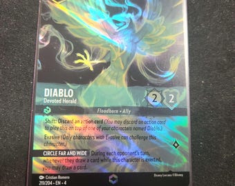 Diablo Devoted Herald (Arte alternativo) Lorcana Proxy/Orica, AAA+