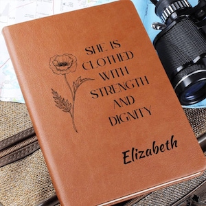 Personalized Christian Journal for Women-Custom Name Journal-Bible Verse Gift-Scripture Journal-Christian Gifts-Sister Gift-Graduation Gift