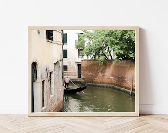 Gondelprint Venetië: kunst aan de muur reizen Italië (digitale download)