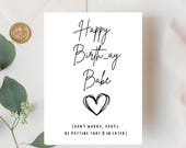 Funny Birthday Card for Him, Husband, Boyfriend – (Digital Download)