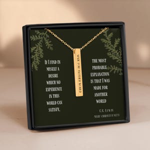 C.S. Lewis-C.S. Lewis Quote-Custom Quote Necklace-Gold Necklace Gift-Customized Necklace-C.S. Lewis Gift-Christian Quote-Christian Necklace