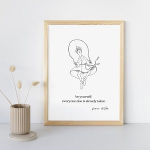 Oscar Wilde-Oscar Wilde Zitat-Zitat Druck-Quote Kunst-Authentizität Print-Digital Download-Positivität Poster-Klassenzimmer Poster-Lehrer Poster