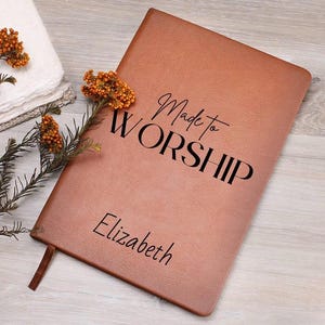 Prayer Journal for Her-Personalized Leather Journal for Her-Devotional Journal-Customized Journal-Christian Gifts-Mom Gift-Christian Journal