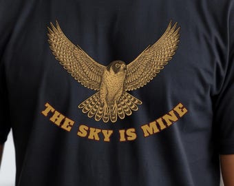 Vintage Hawk T-Shirt: "The Sky Is Mine" Unisex Falcon Graphic Tee