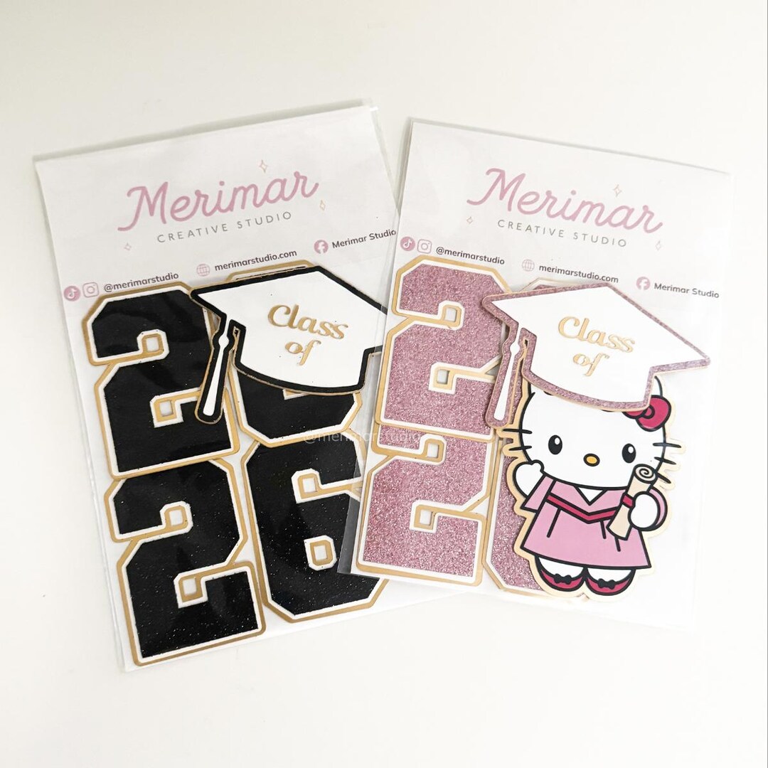 Layered Cardstock Graduation Numbers, Class of 2026 Cutouts, Party ...