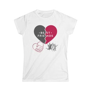Friendship Women&#39;s Tee, Best Friends Gift, Women&#39;s Cotton T-Shirt, Good Friends Tee, Loyal Friends Shirt. Various colors. Sizes S to 2XL.