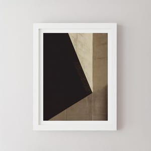 Concrete Shadow, Abstract Modern Architecture Wall Art, Minimalist Geometric Print, Warm and Earthy Fine Art Print