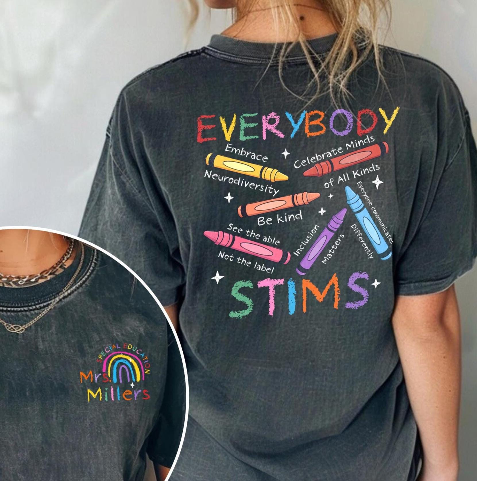 Custom SPED Teacher Shirt, Special Education Crew Tee, Autism Inclusion Gift, Back to School Shirt, Teacher Appreciation, Neurodiversity Tee