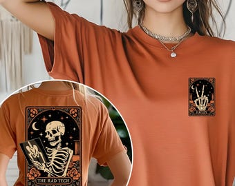 Skeleton Halloween Radiology Tech Shirt, RAD Tech Halloween Shirt, Spooky Radiologist Shirt, Radiology Tech Pumpkin Shirt, X-ray Tech Shirt