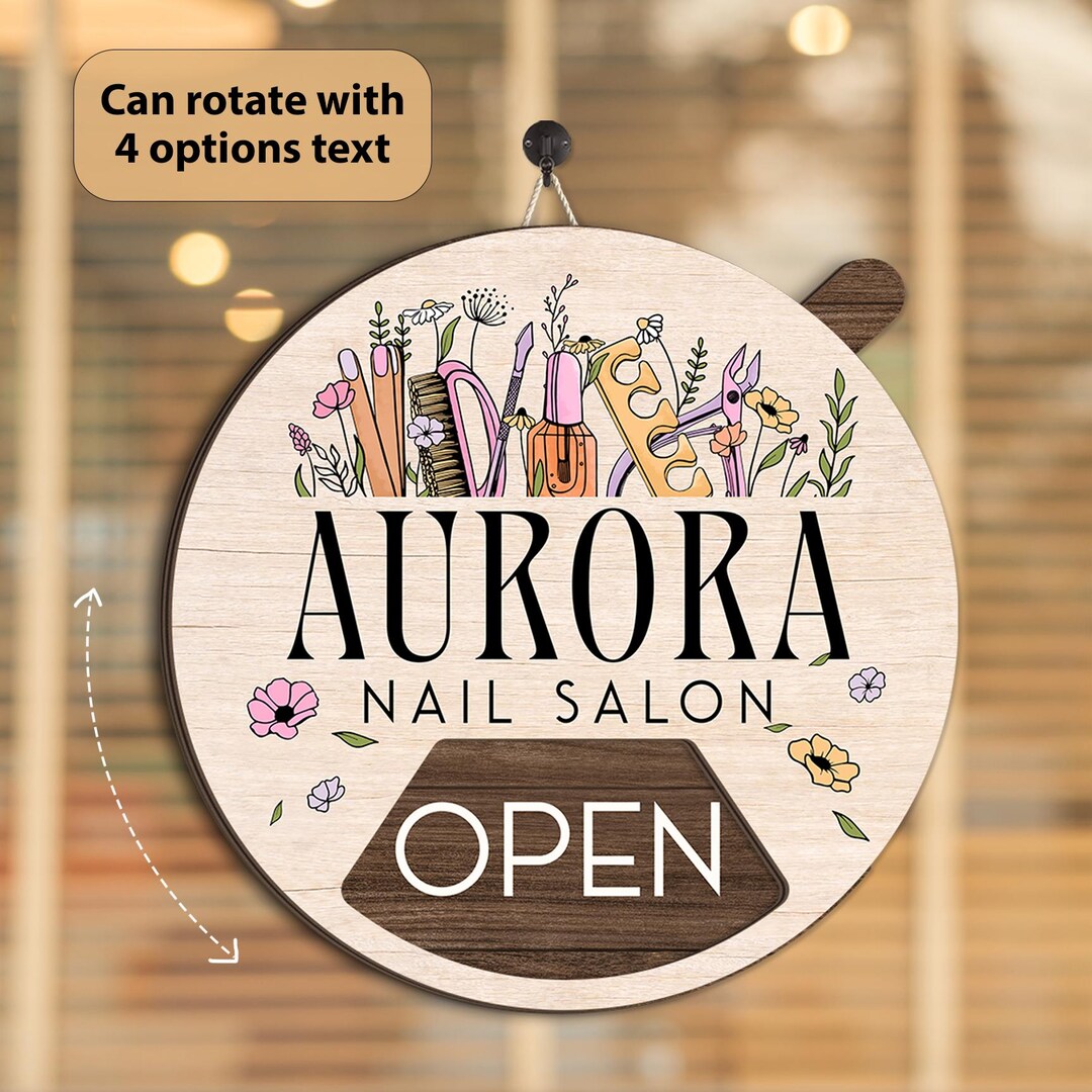 Fancy Nails Sign Personalized Nail Salon Door Sign, Manicurist Sign Gift, Nail Artist ...