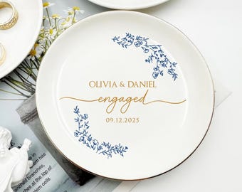 Personalized Wedding Ring Dish, Engagement Gift for Bride, Wedding Gift for Couple, Bridal Shower Gift, Anniversary Gift, Couple Gifts