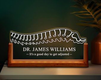 Personalized Chiropractic Desk Name, Spine Doctor Name Plate, Graduation Gifts, Orthopedic Surgeon Doctor deco Gift Chiropractor Gift