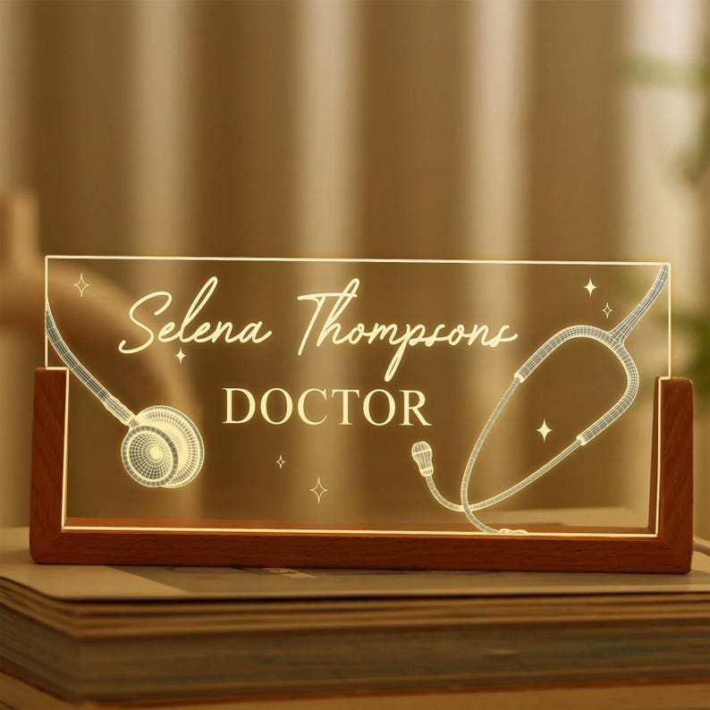 Personalized Doctor Desk Name Plate, Nurse Desk Sign, Doctor Gift ...