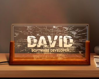 Plaque signalétique personnalisée pour bureau de programmeur informatique, cadeau pour développeur de logiciels, cadeau pour gestionnaire de code, cadeau pour l'assistance technique, décoration de bureau
