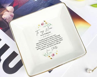 Custom Mother Of The Bride Gift, Mom Ring Dish, Jelwery Dish, Wedding Gift For Mom From Bride, Mom Gifts, Mother's Day Gift, Bridal Shower