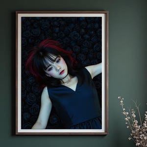 Gothic Black Rose Wall Art Digital Print – Moody Decor
