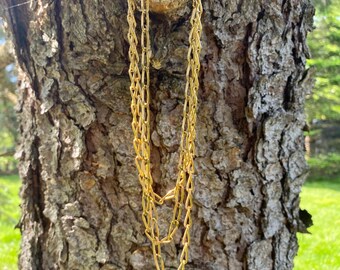 Vintage Marked Monet Gold-Tone Curb Chain 54”
