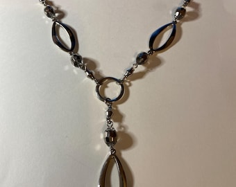 Lia Sophia Silver-Tone Geometric Necklace 18”