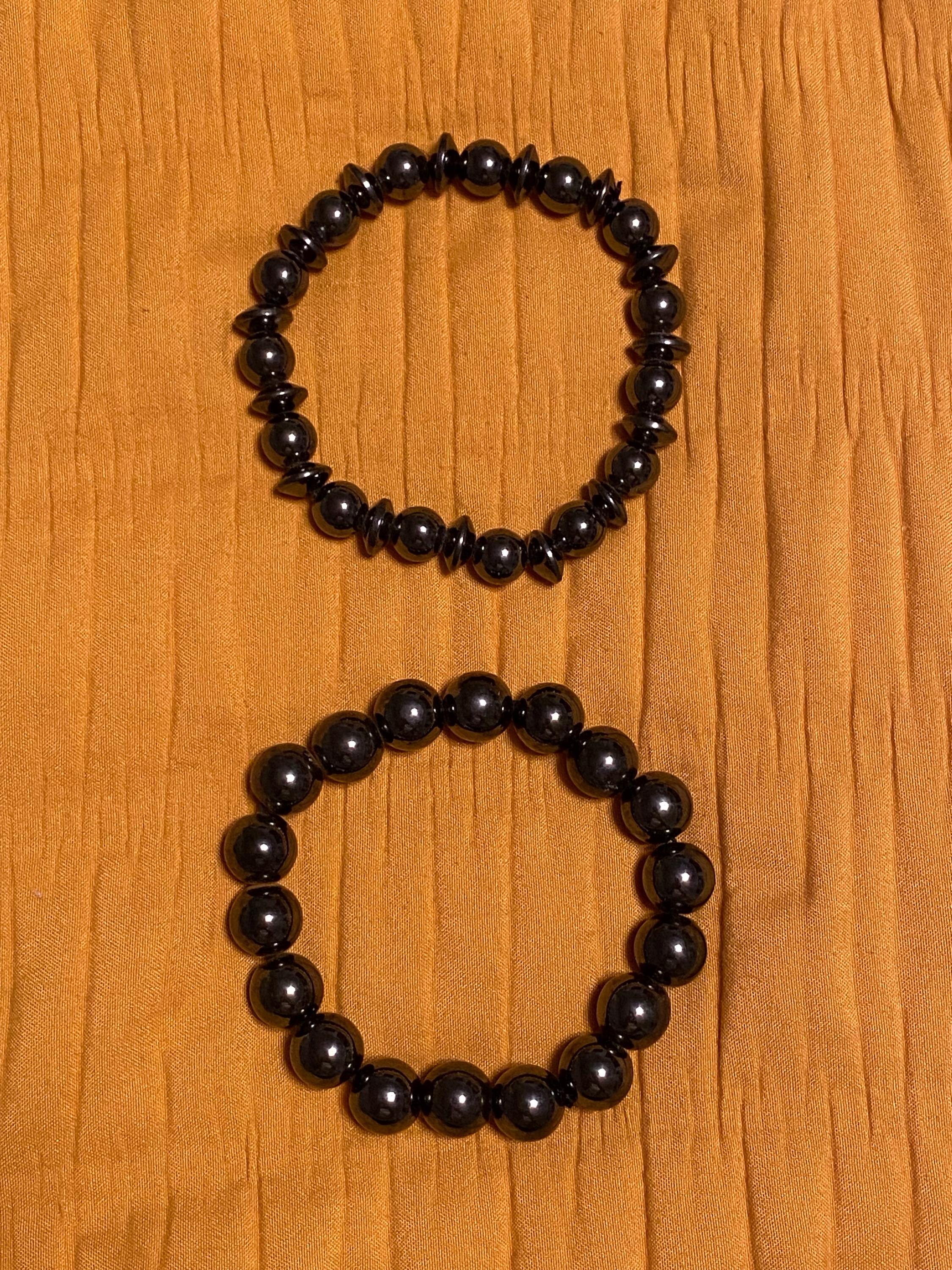 Braccialetto Magnetico, Elastico, Perline In Ematite, Da 4 A 8 Mm - Foto 3