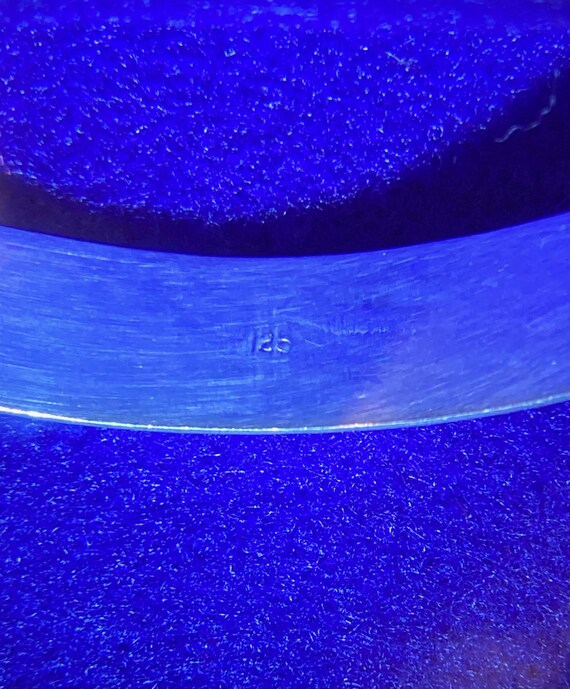 Greek Key Patterned Hinged Bangle with Safety Cha… - image 6