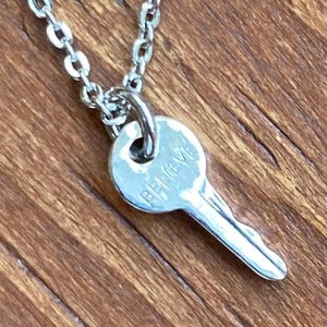 The Giving Keys Dainty Key Silver Necklace - Empower - Etsy