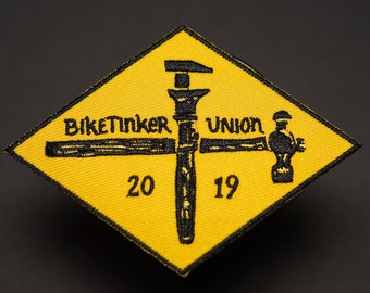 Biketinker TOOLS patch "The Monkeywrench & The Engineer's Hammer"