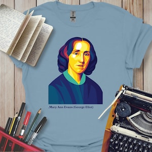 George Eliot Pop Art T-Shirt: Feminist Writer Apparel