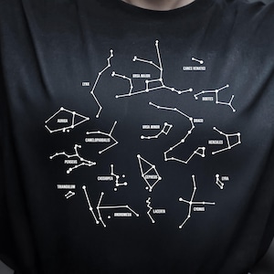 Star Constellation T-Shirt, Space shirt, Stars tee, Astronomy Gift, Sci fi fan, Minimalist Night Sky Design for Astronomy & Astrology Lovers